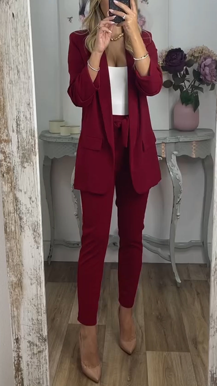 Ladies Lapel Casual Suit