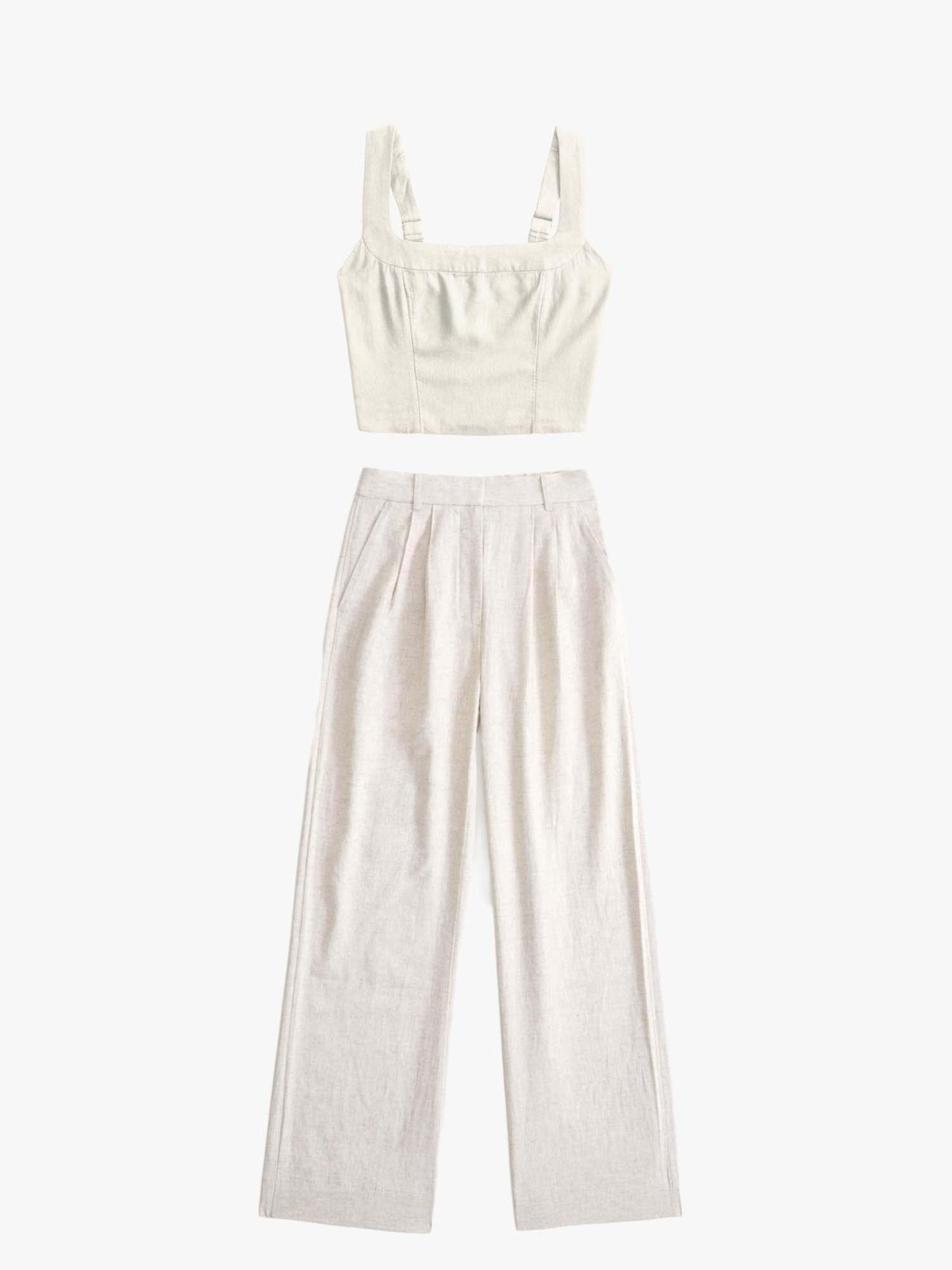 Tailored Linen-Blend Set(BUY 2 FREE SHIPPING)