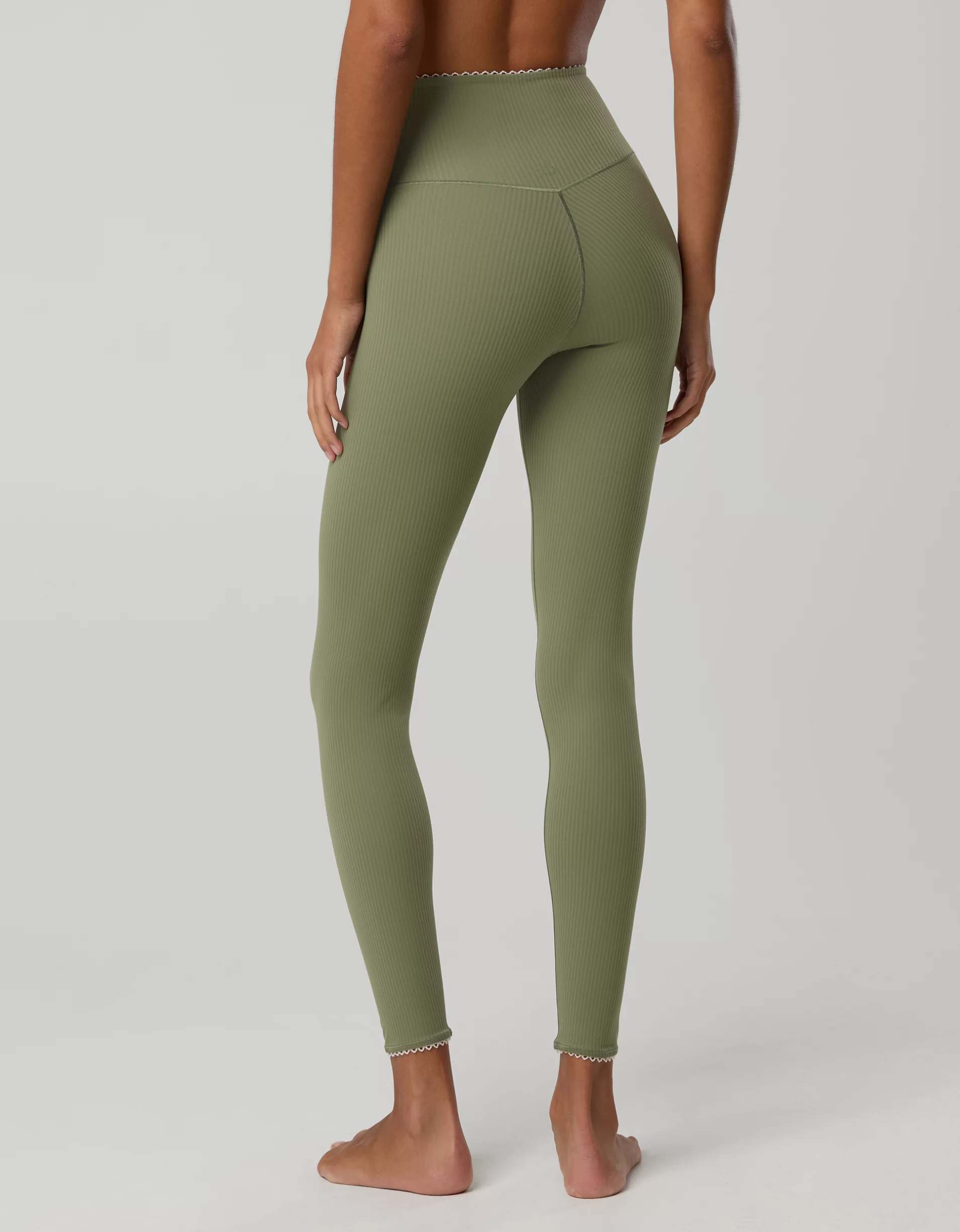 Rib Picot Sports Bra Crossover Legging Set (Buy 2 Free Shipping)