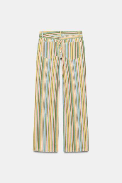 Trf Low Rise Striped Wide Leg Jeans (Buy 2 Free Shipping)