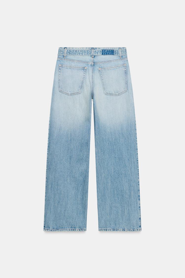 Trf Mid-rise Belted Jeans (Buy 2 Free Shipping)