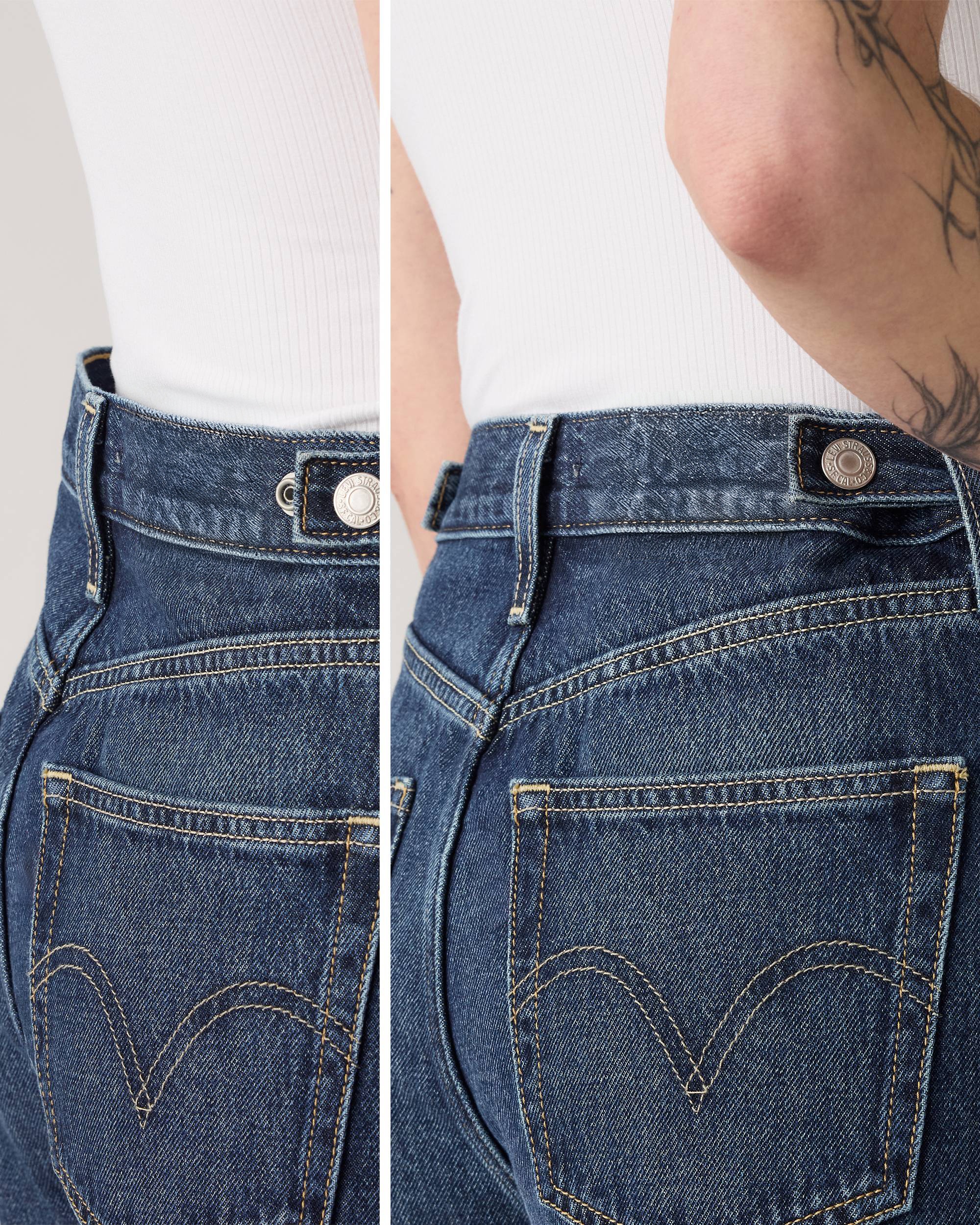 Adjustable Women's Cinch Barrel Jeans (Buy 2 Free Shipping)