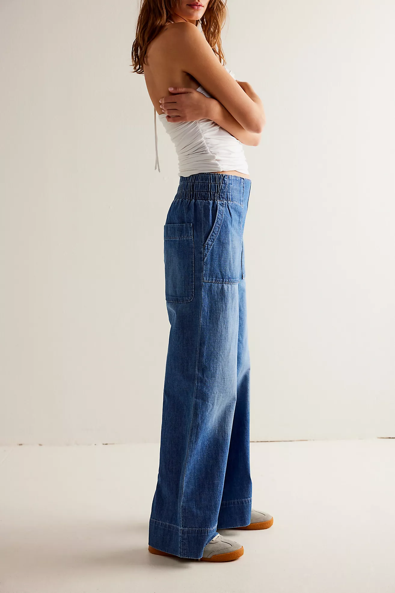 Breezy Denim Pull-On Jeans (Buy 2 Free Shipping)
