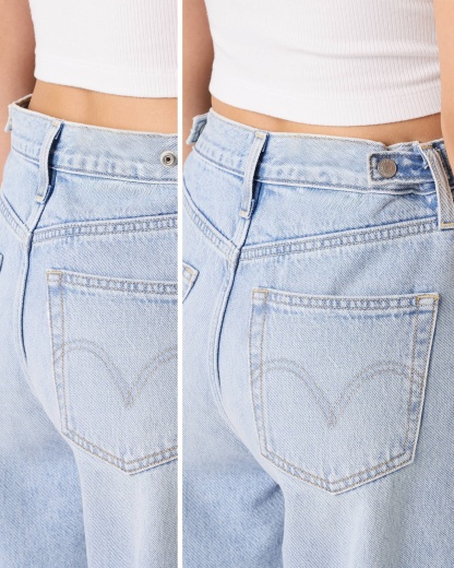 Adjustable Women's Cinch Barrel Jeans (Buy 2 Free Shipping)