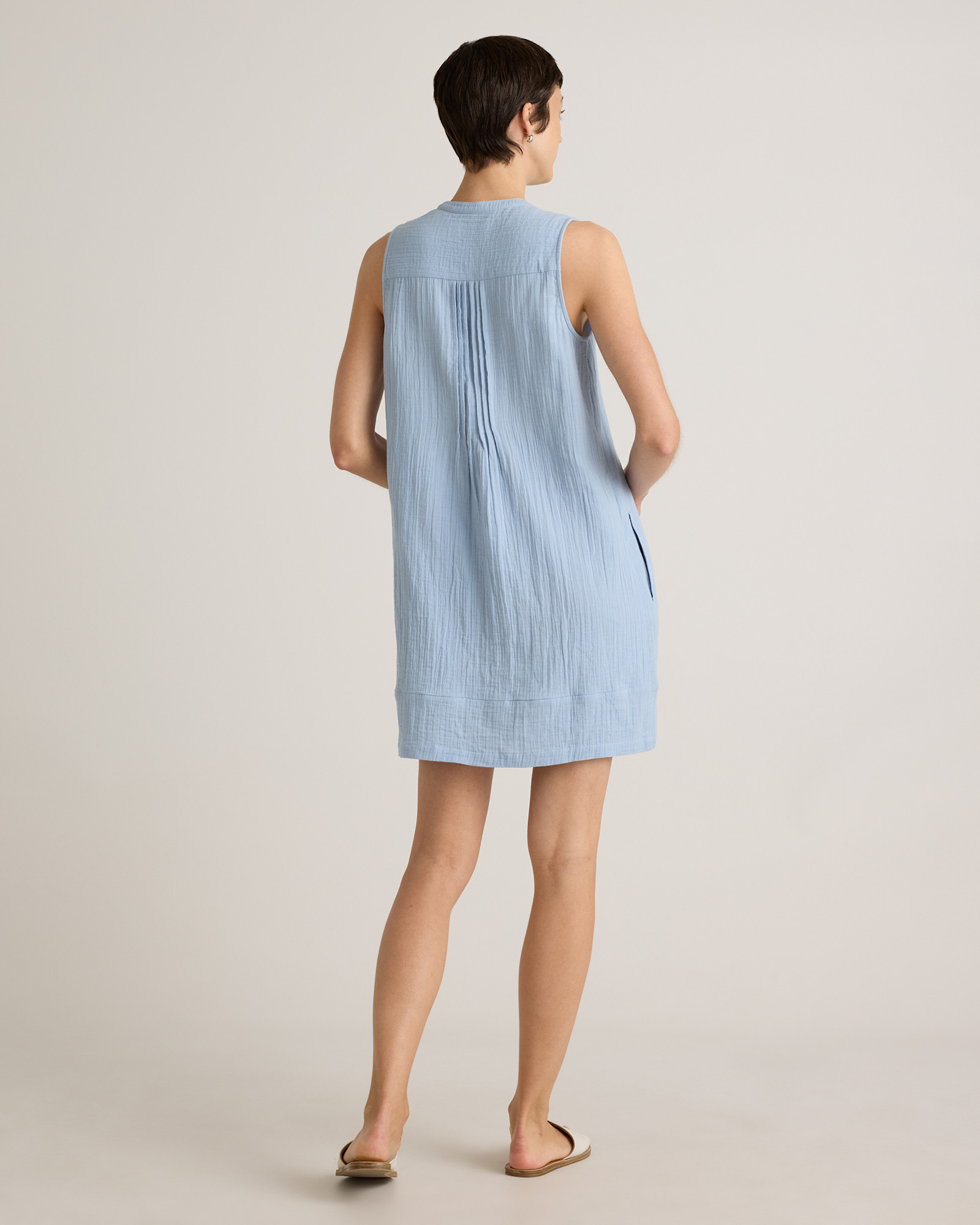 Gauze Sleeveless Swing Dress (Buy 2 Free Shipping)