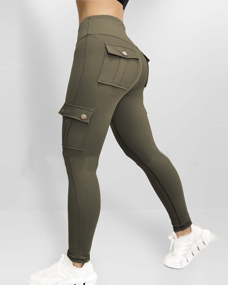 Pocket Design Butt Lifting Active Pants (Buy 2 Free Shipping)