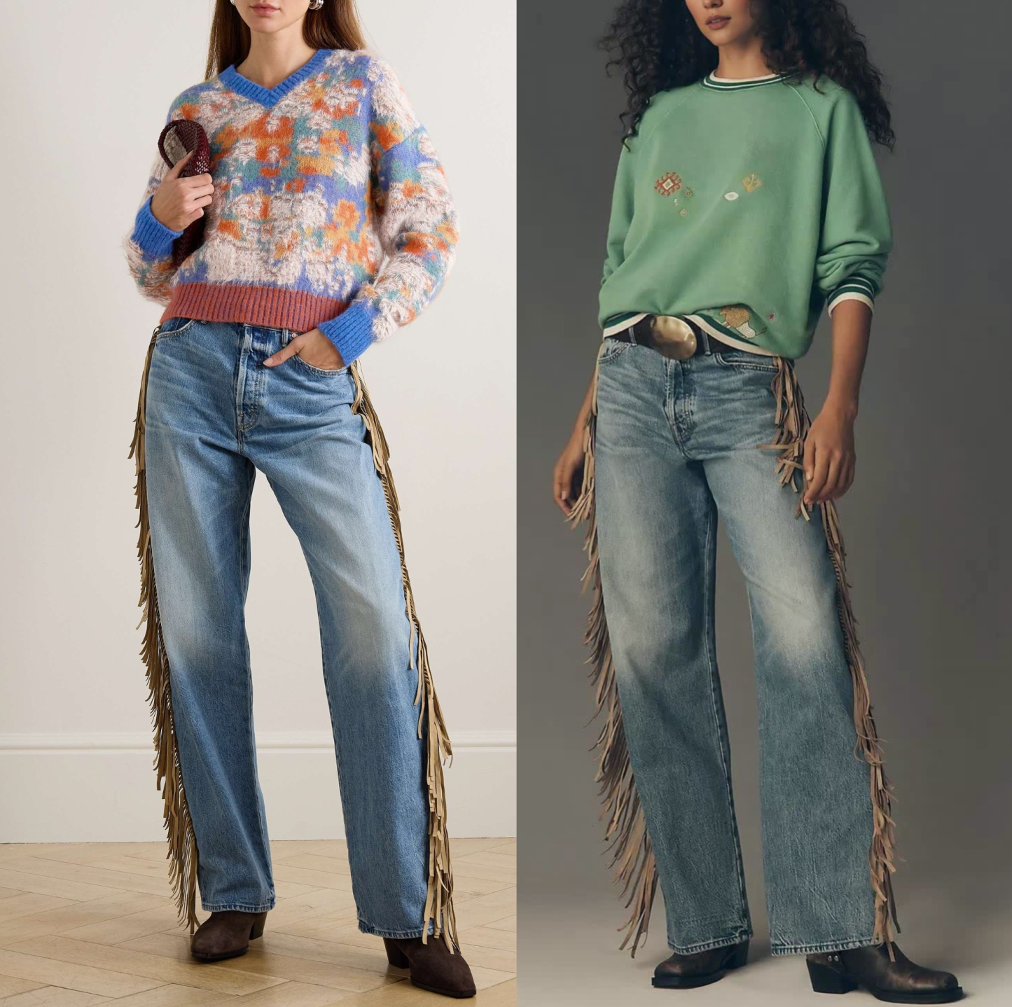 The Half-Pipe Fringe Jeans(Buy 2 Free Shipping)