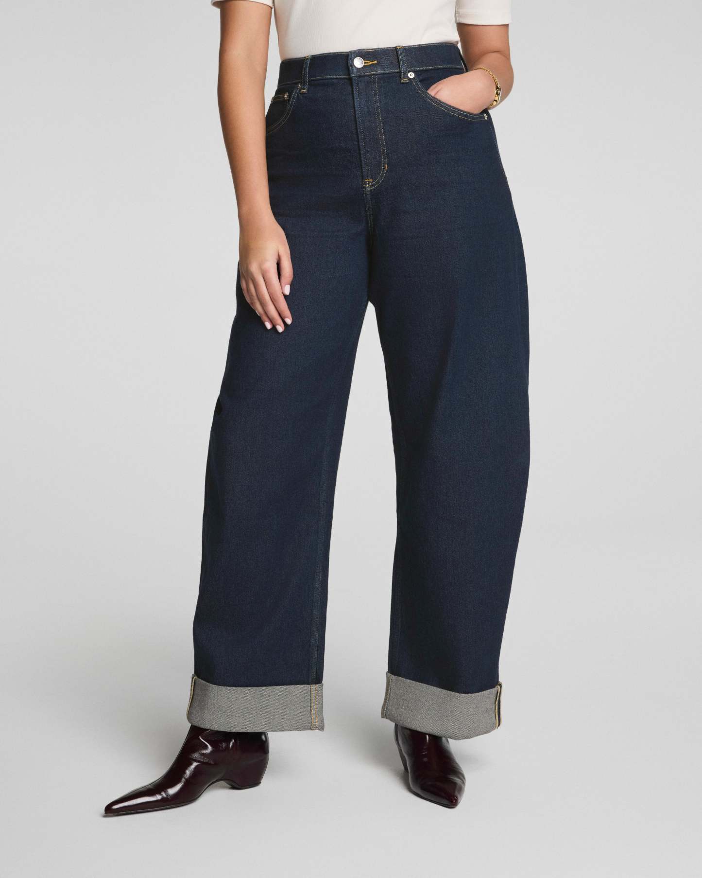 Cuffed Horseshoe Jeans (Buy 2 Free Shipping)