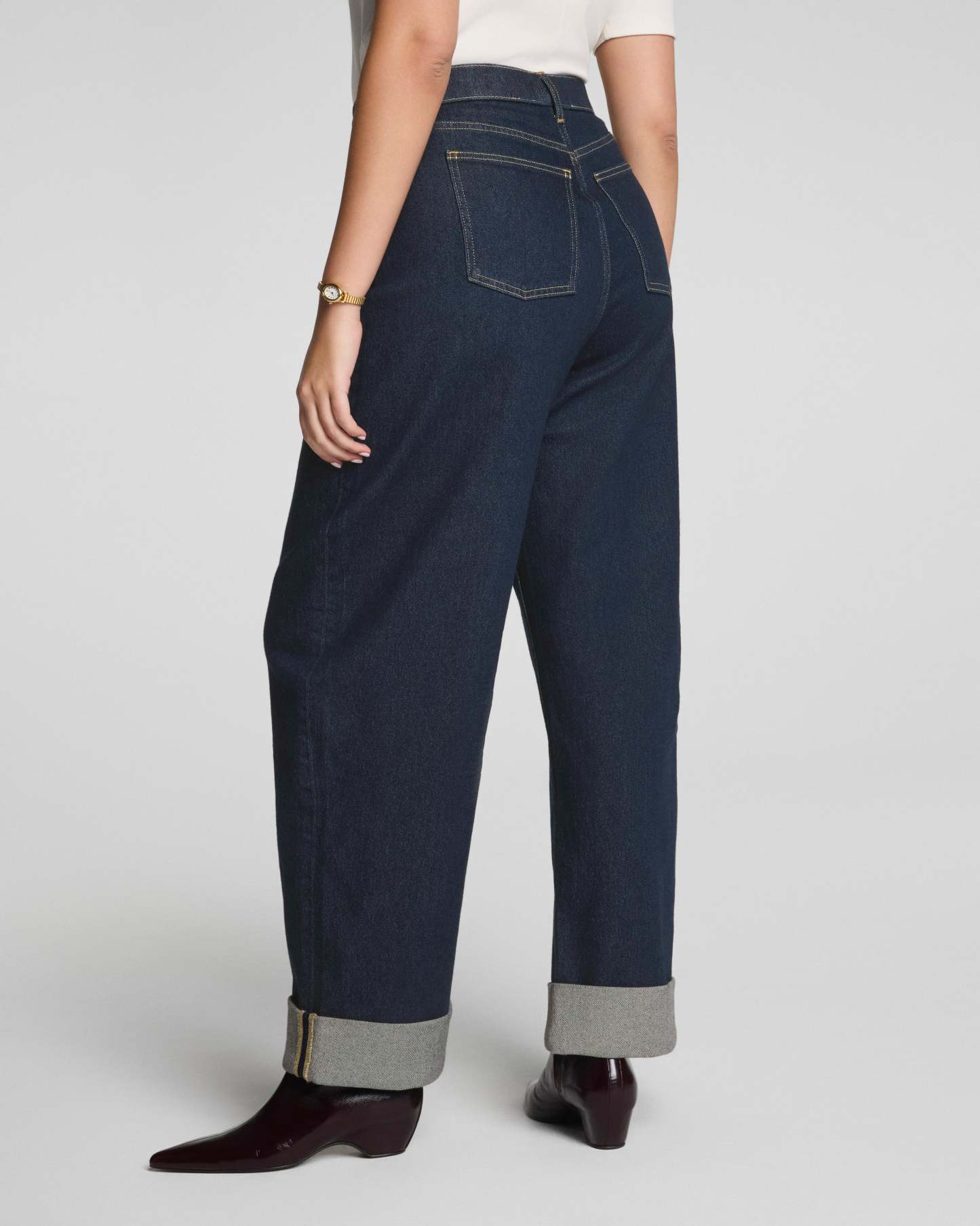 Cuffed Horseshoe Jeans (Buy 2 Free Shipping)