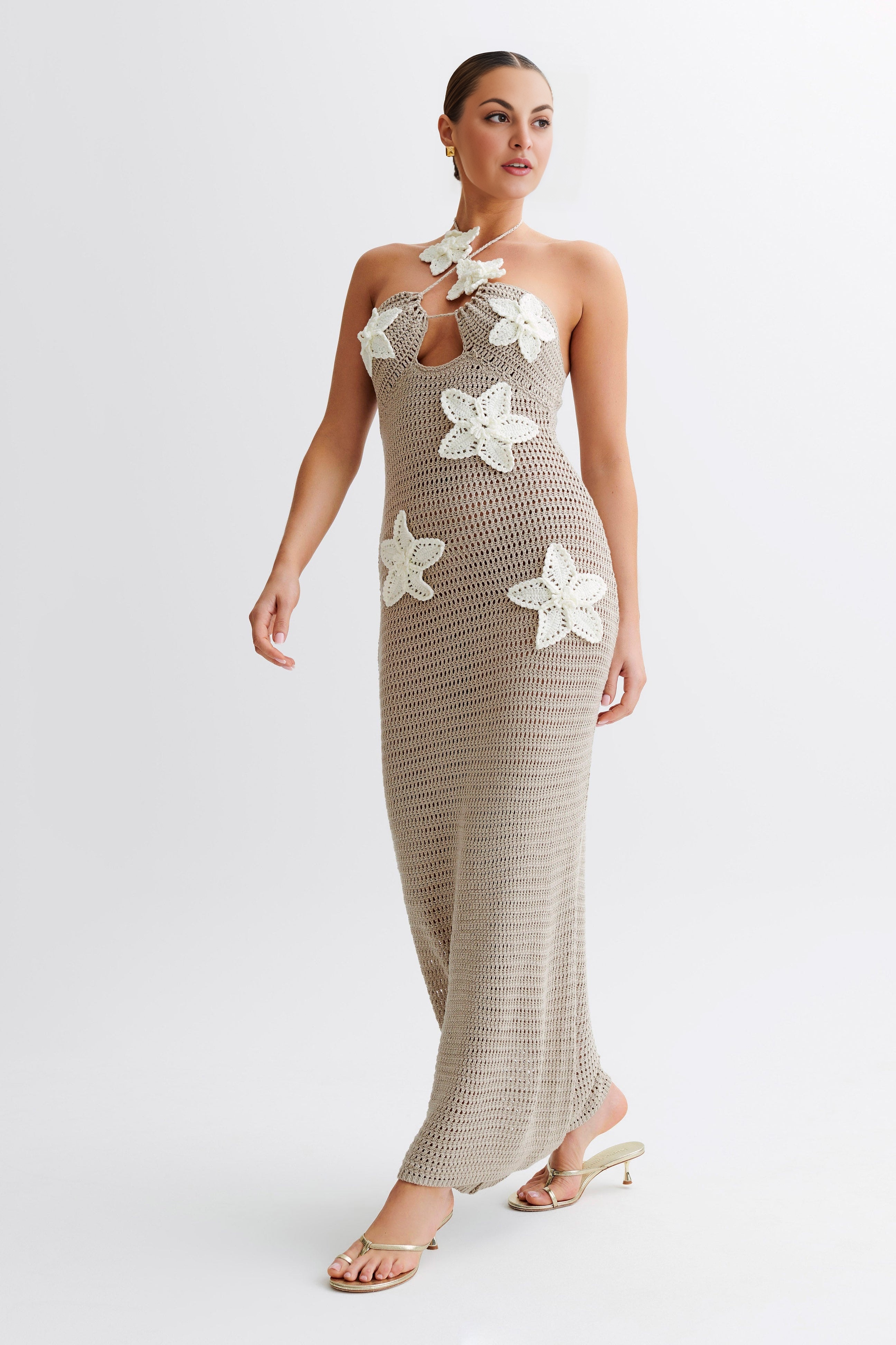 KYLA Floral Crochet Maxi Dress(BUY 2 FREE SHIPPING)
