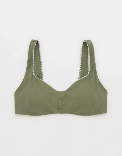 Rib Picot Sports Bra Crossover Legging Set (Buy 2 Free Shipping)