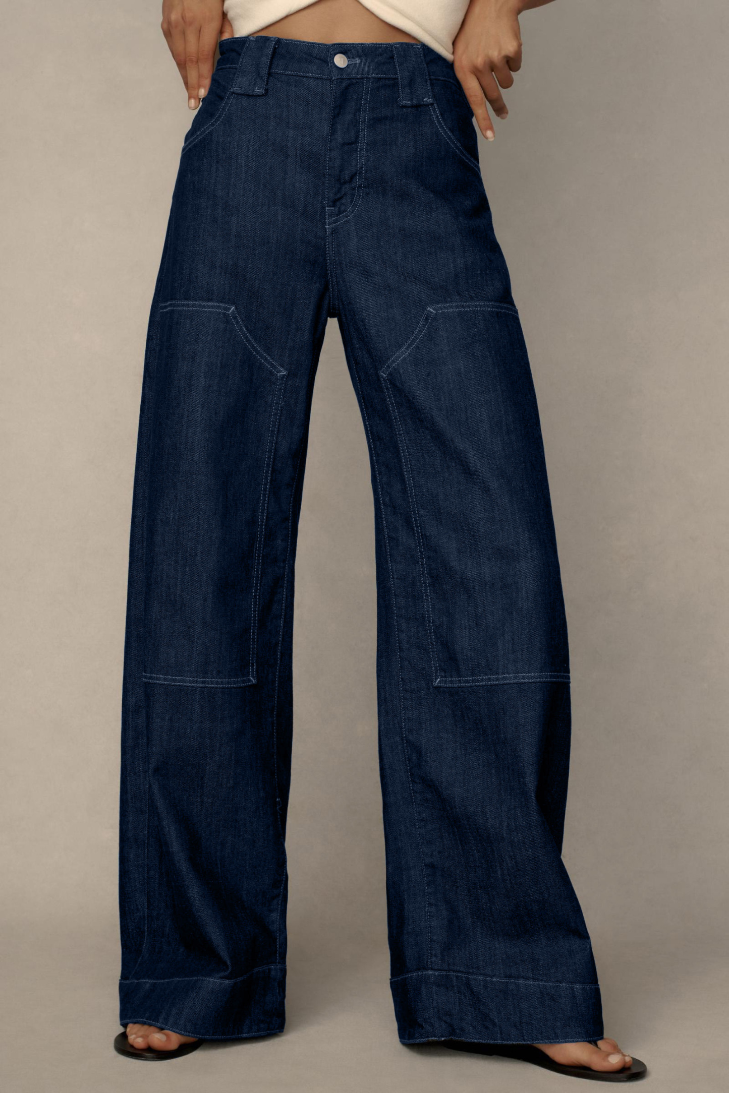 Puddle Curve Low-Rise Tapered Jeans(BUY 2 FREE SHIPPING)