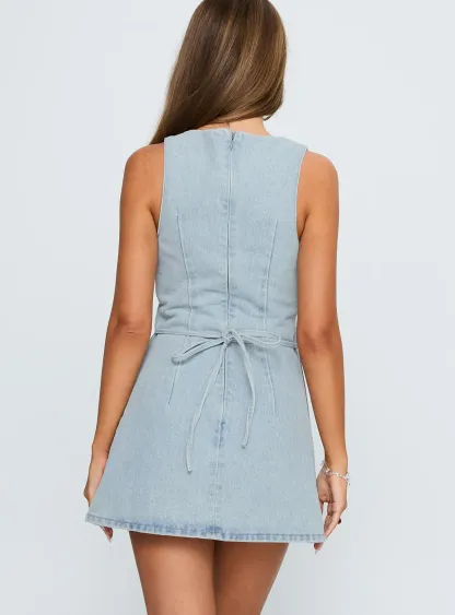 Ainsleigh Shift Denim Playsuit (Buy 2 Free Shipping)