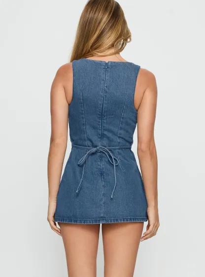 Ainsleigh Shift Denim Playsuit (Buy 2 Free Shipping)