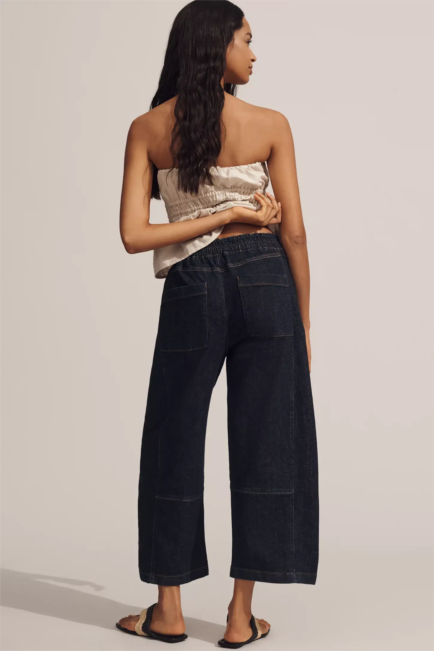 The Izzie Relaxed Pull-On Barrel Jeans