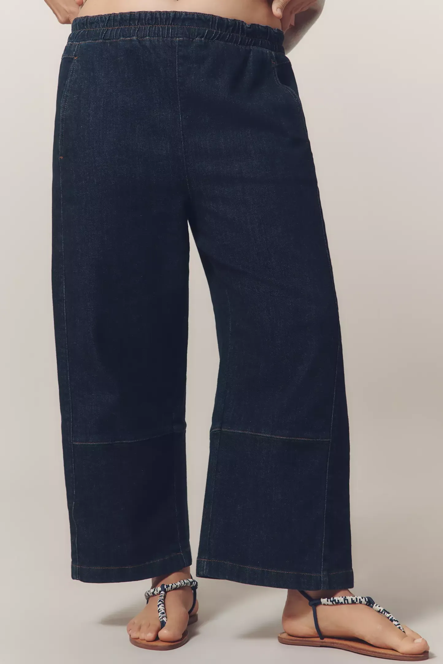 The Izzie Relaxed Pull-On Barrel Jeans