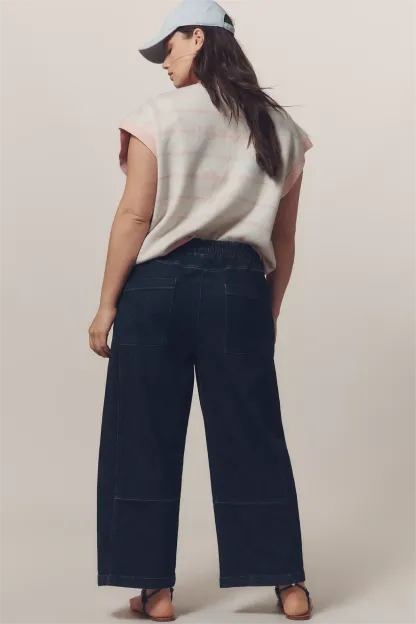 The Izzie Relaxed Pull-On Barrel Jeans