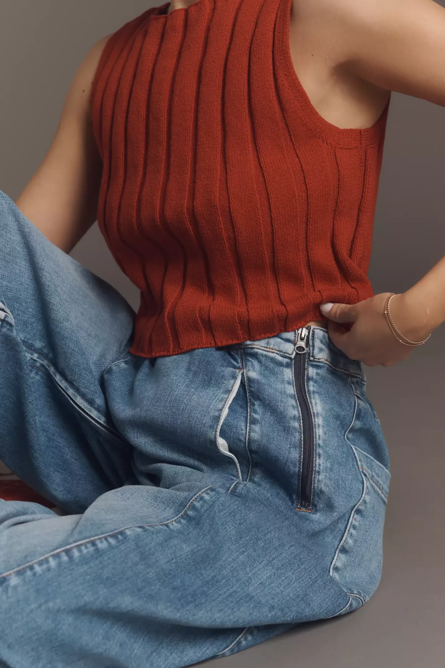 The Izzie Relaxed Pull-On Barrel Jeans