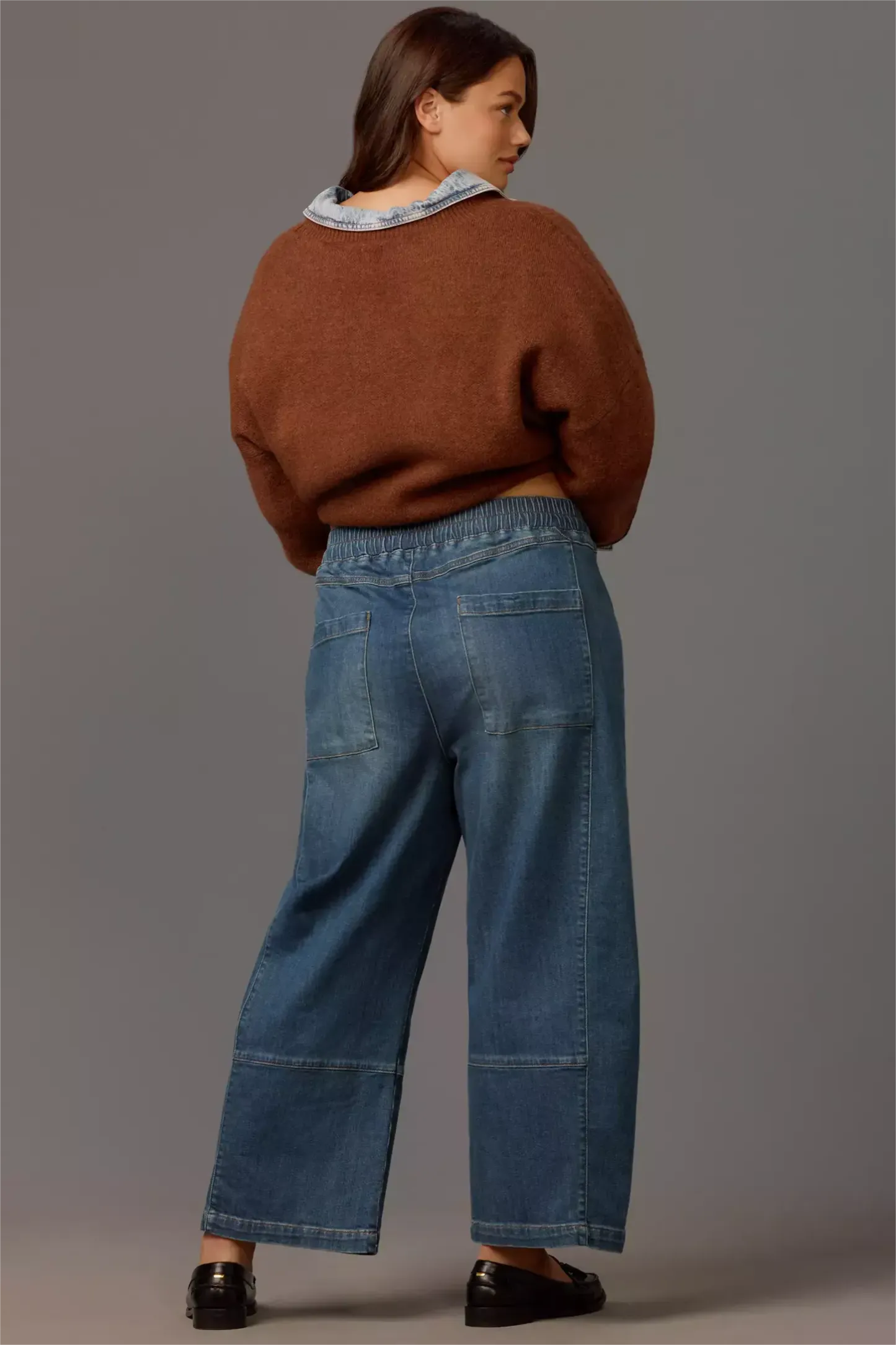 The Izzie Relaxed Pull-On Barrel Jeans