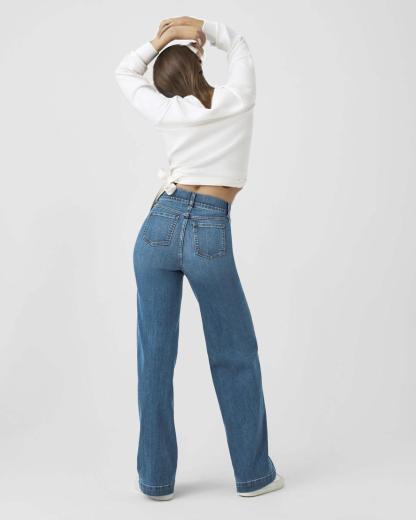 Seamed Front Wide Leg Jeans (Buy 2 Free Shipping)