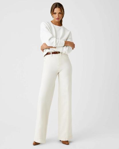 Seamed Front Wide Leg Jeans (Buy 2 Free Shipping)