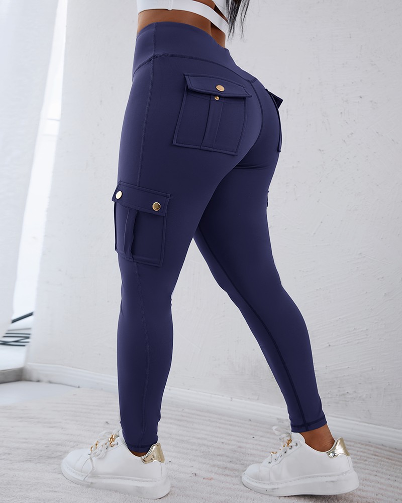 Pocket Design Butt Lifting Active Pants (Buy 2 Free Shipping)