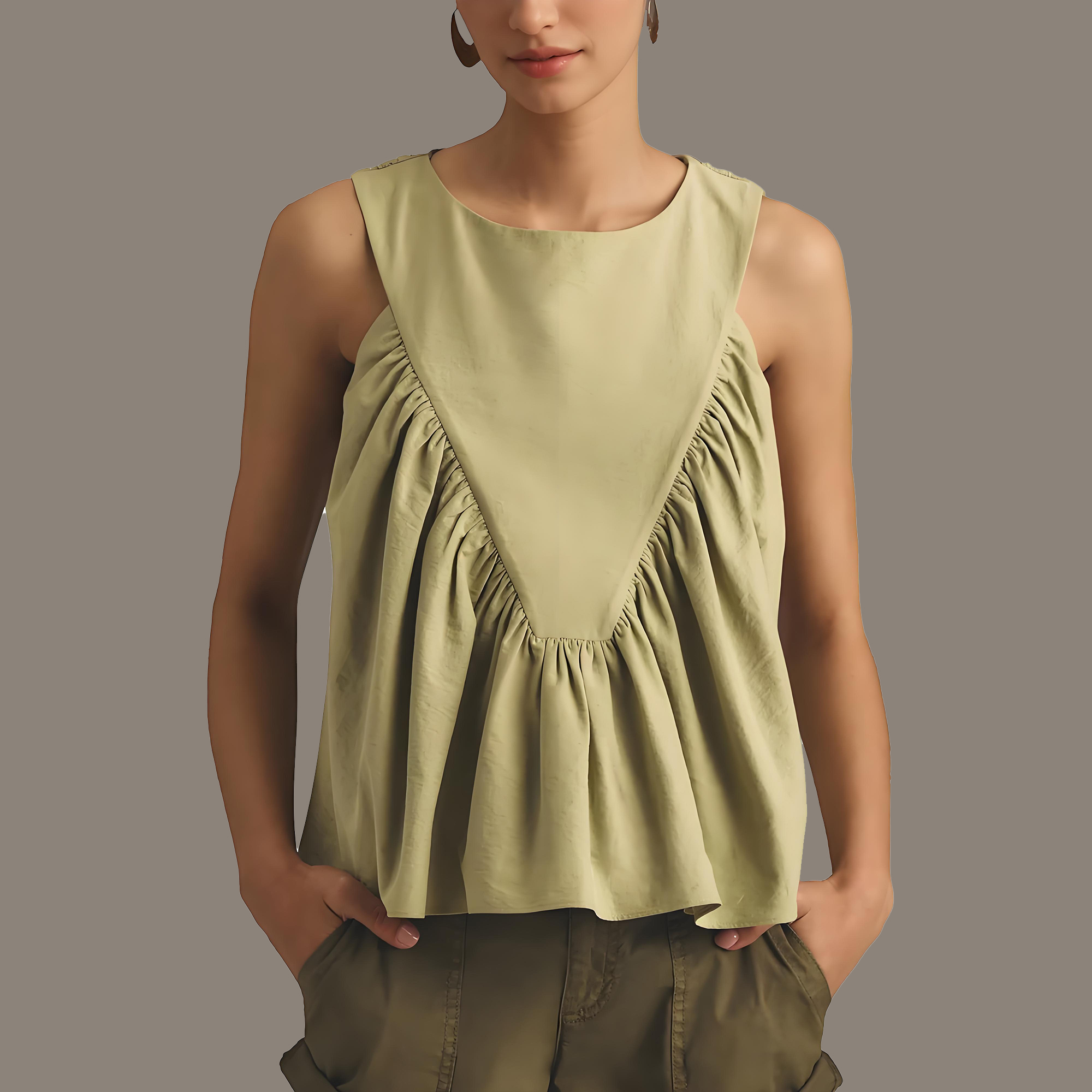 Mare Mare Shirred Swing Tank(Buy 2 Free Shipping)