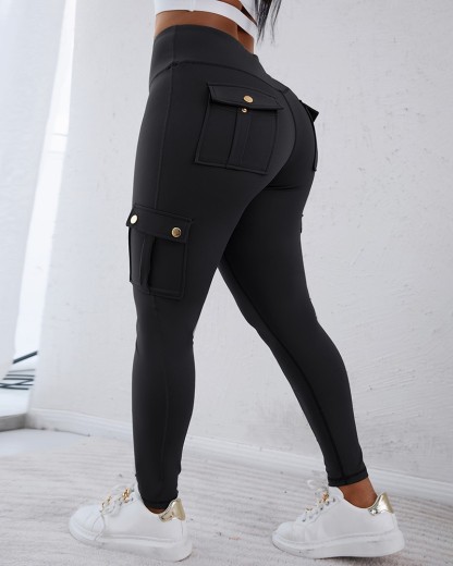 Pocket Design Butt Lifting Active Pants (Buy 2 Free Shipping)