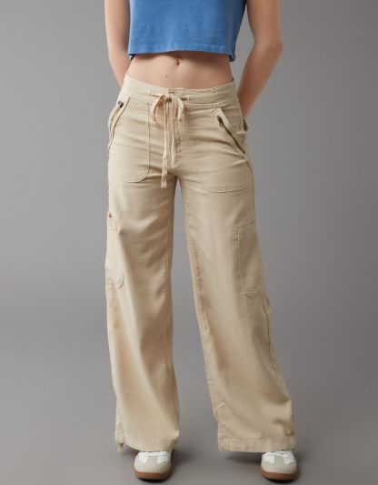 Linen-Blend Wide-Leg Cargo Pant(BUY 2 FREE SHIPPING)