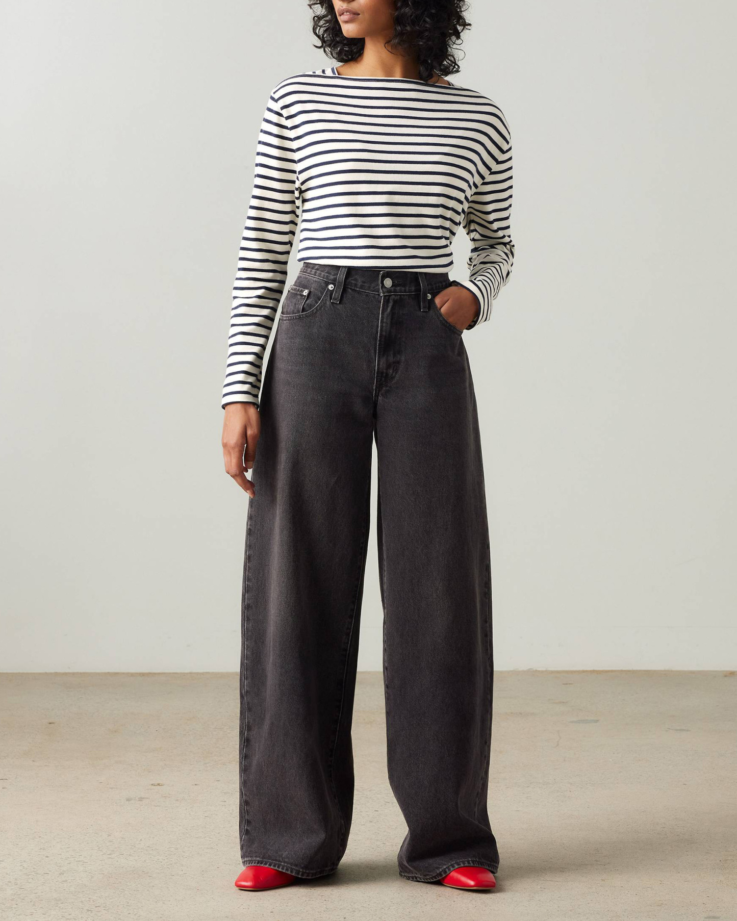 XL Lace-Up Baggy Straight Women's Jeans (Buy 2 Free Shipping)