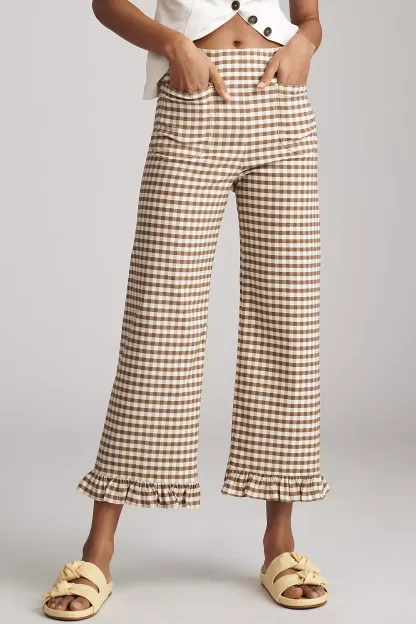 The Colette Ruffled Cropped Wide-Leg Pants