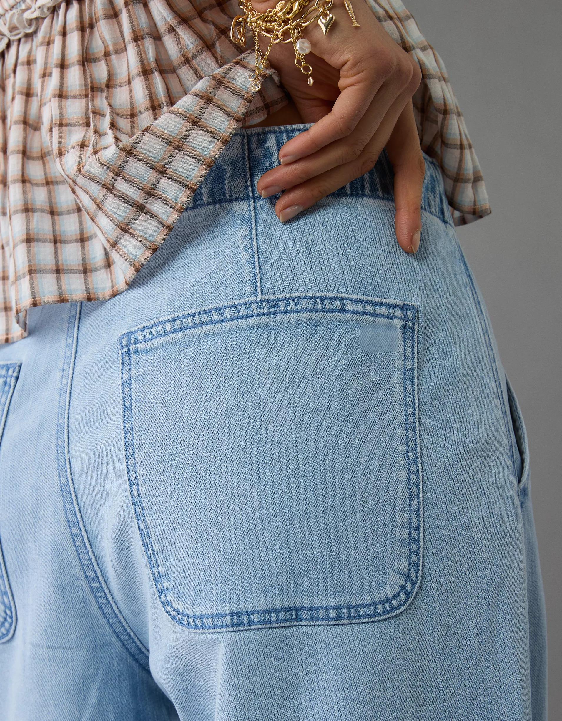 Stretch Low-Rise Ultra Wide-Leg Pull-On Jean(Buy 2 Free Shipping)