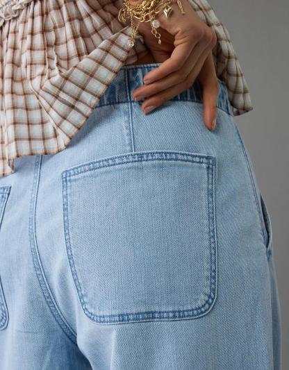 Stretch Low-Rise Ultra Wide-Leg Pull-On Jean(Buy 2 Free Shipping)