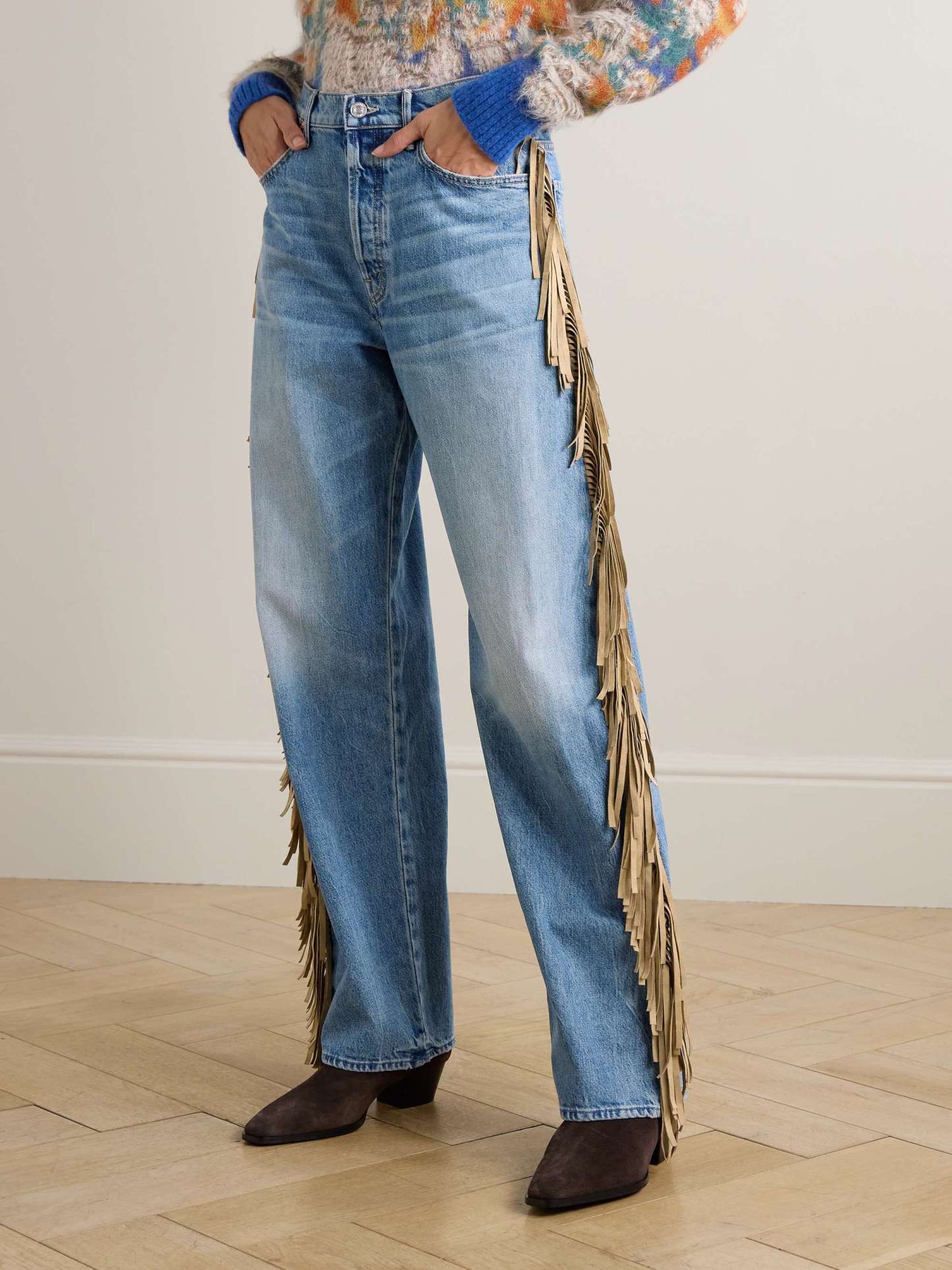 The Half-Pipe Fringe Jeans(Buy 2 Free Shipping)