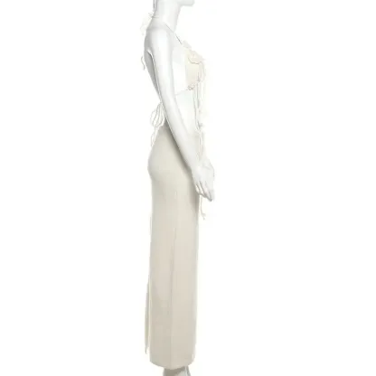 New Arrival Knit Crop Tops Skirt 2 Piece Set Casual Fashion Women's Suits