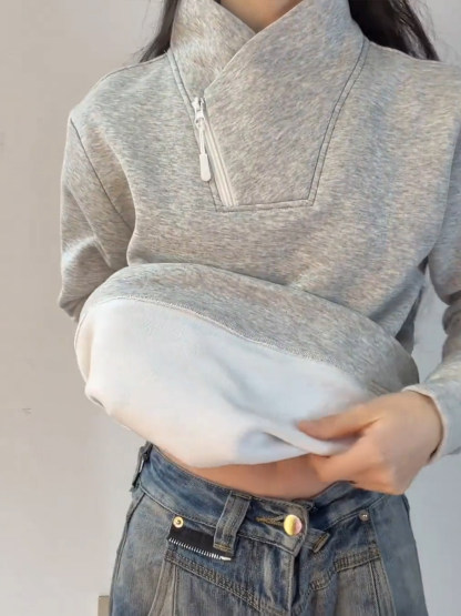 Stand Collar Pullover Sweatshirt (Buy 2 Free Shipping)