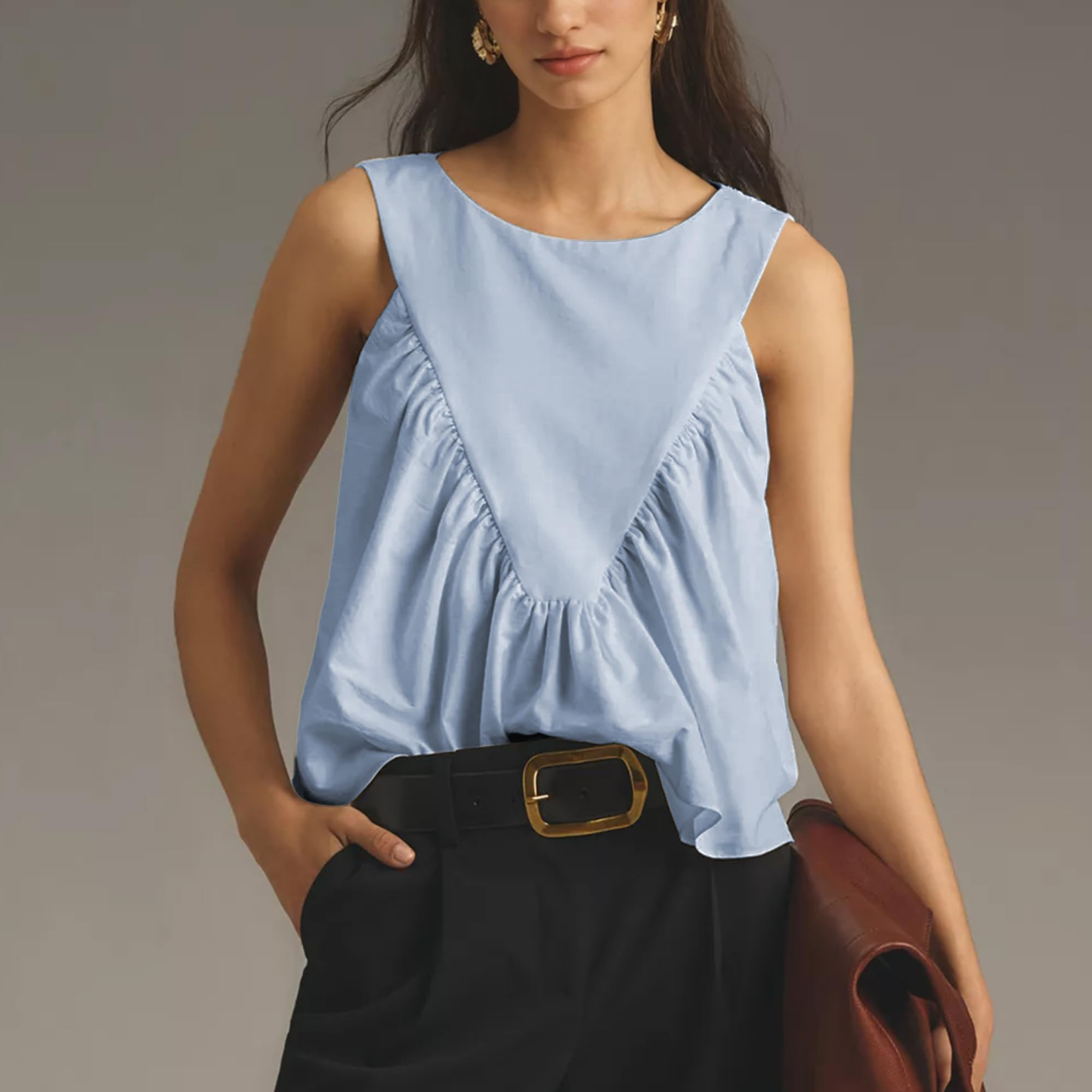 Mare Mare Shirred Swing Tank(Buy 2 Free Shipping)