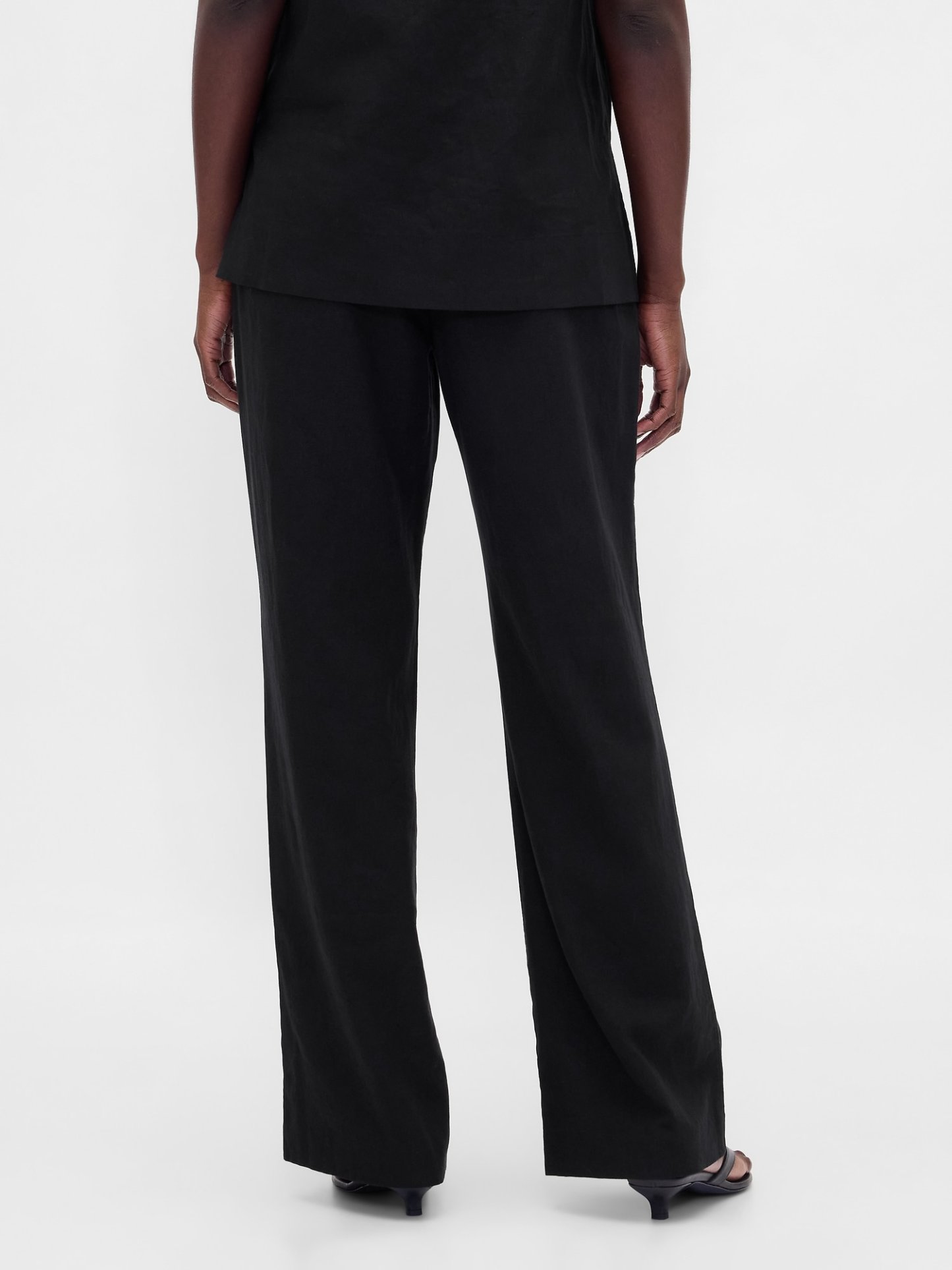 Low Rise Linen-Blend Flare Pants (Buy 2 Free Shipping)