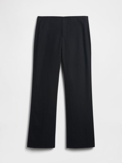 Low Rise Linen-Blend Flare Pants (Buy 2 Free Shipping)