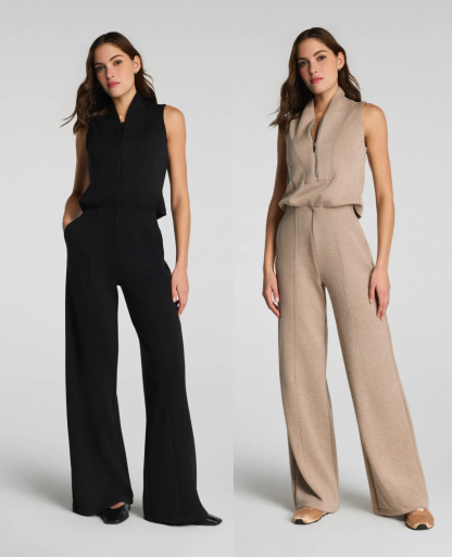 AirEssentials Shawl Collar Half Zip Jumpsuit (Buy 2 Free Shipping & Extra $5 off)