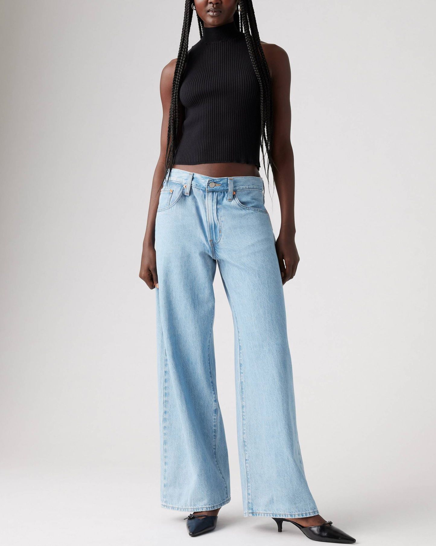 XL Lace-Up Baggy Straight Women's Jeans (Buy 2 Free Shipping)