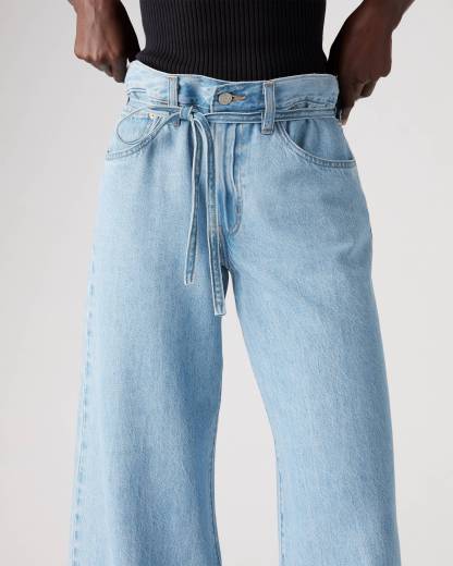 XL Lace-Up Baggy Straight Women's Jeans (Buy 2 Free Shipping)