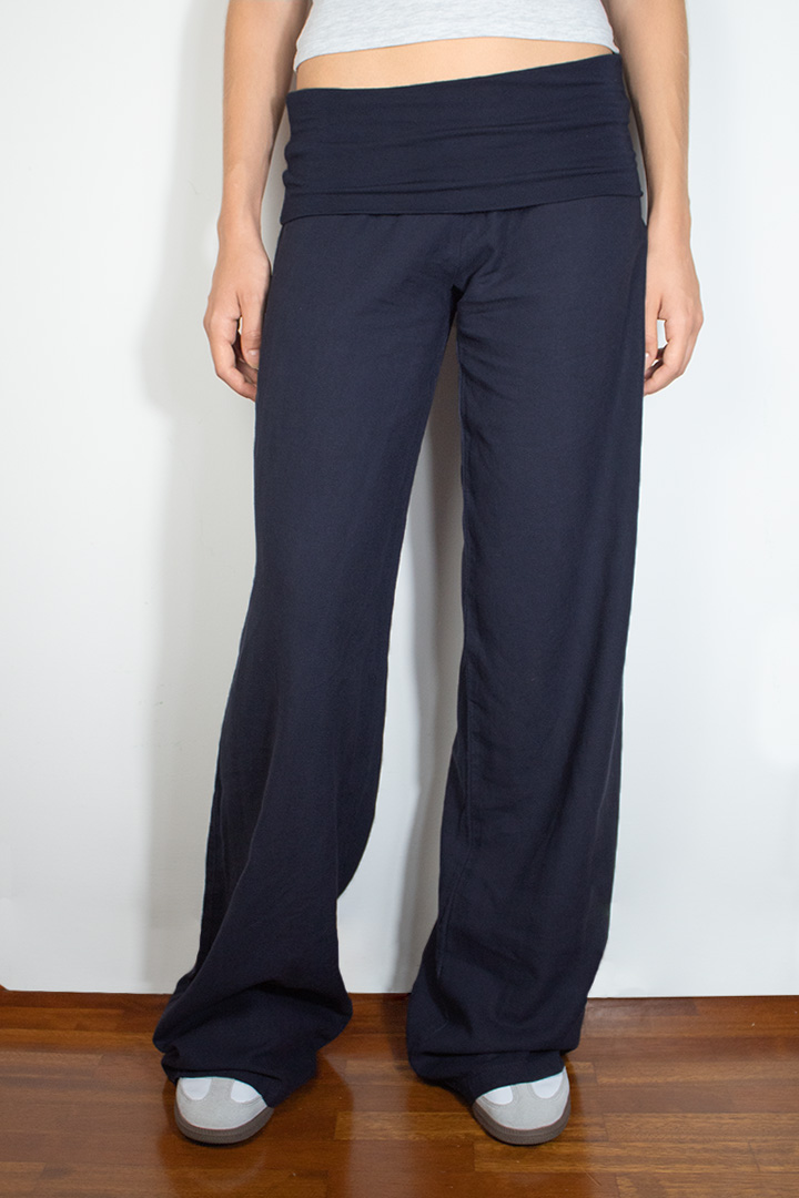 Palazzo Fold-over Waistband Pants (Buy 2 Free Shipping)
