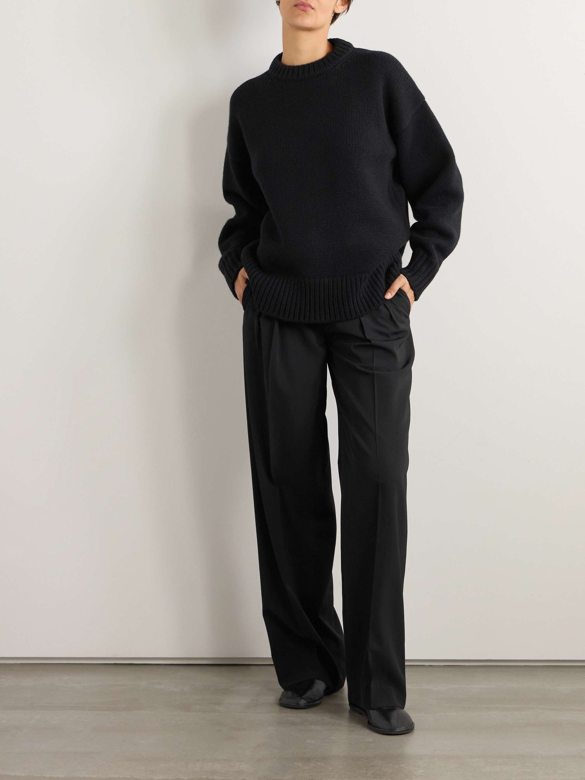 THE ROW Essentials Ophelia Wool and Cashmere-blend Sweater (Buy 2 Free Shipping)
