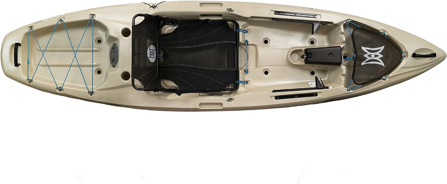 Pthtescador Pro 10 | Sit on Top Fishing Kayak with Adjustable Lawn Chair Seat | Large Front and Rear Storage | 10' 6"