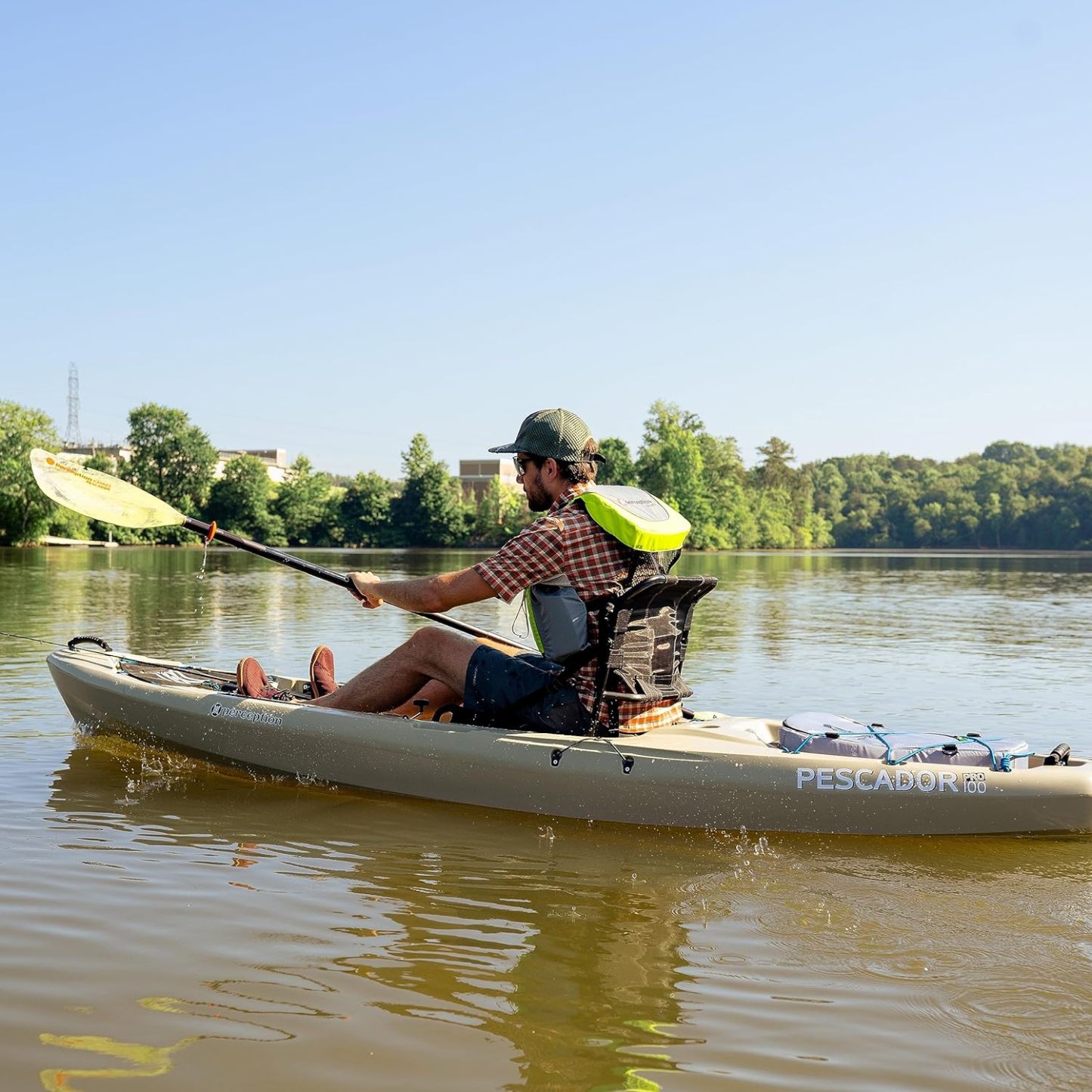 Pthtescador Pro 10 | Sit on Top Fishing Kayak with Adjustable Lawn Chair Seat | Large Front and Rear Storage | 10' 6"