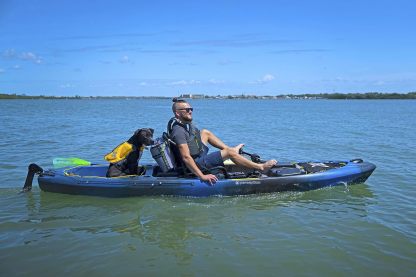 Kayaks Pthtescador Pilot 12 | Sit on Top Fishing Kayak with Pedal Drive | Adjustable Lawn Chair Seat and Tackle Storage Areas | 12' | Dapper (9351587178)