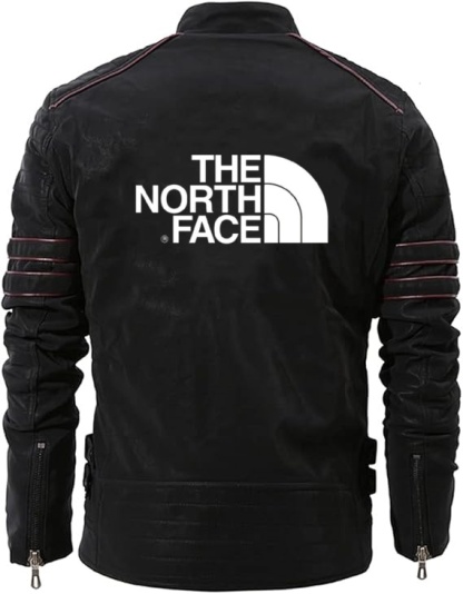 2025 TNF® Classic North Face Men's Leather Jacket Bomber Jacket Motorcycle Suit Warm Casual Jacket