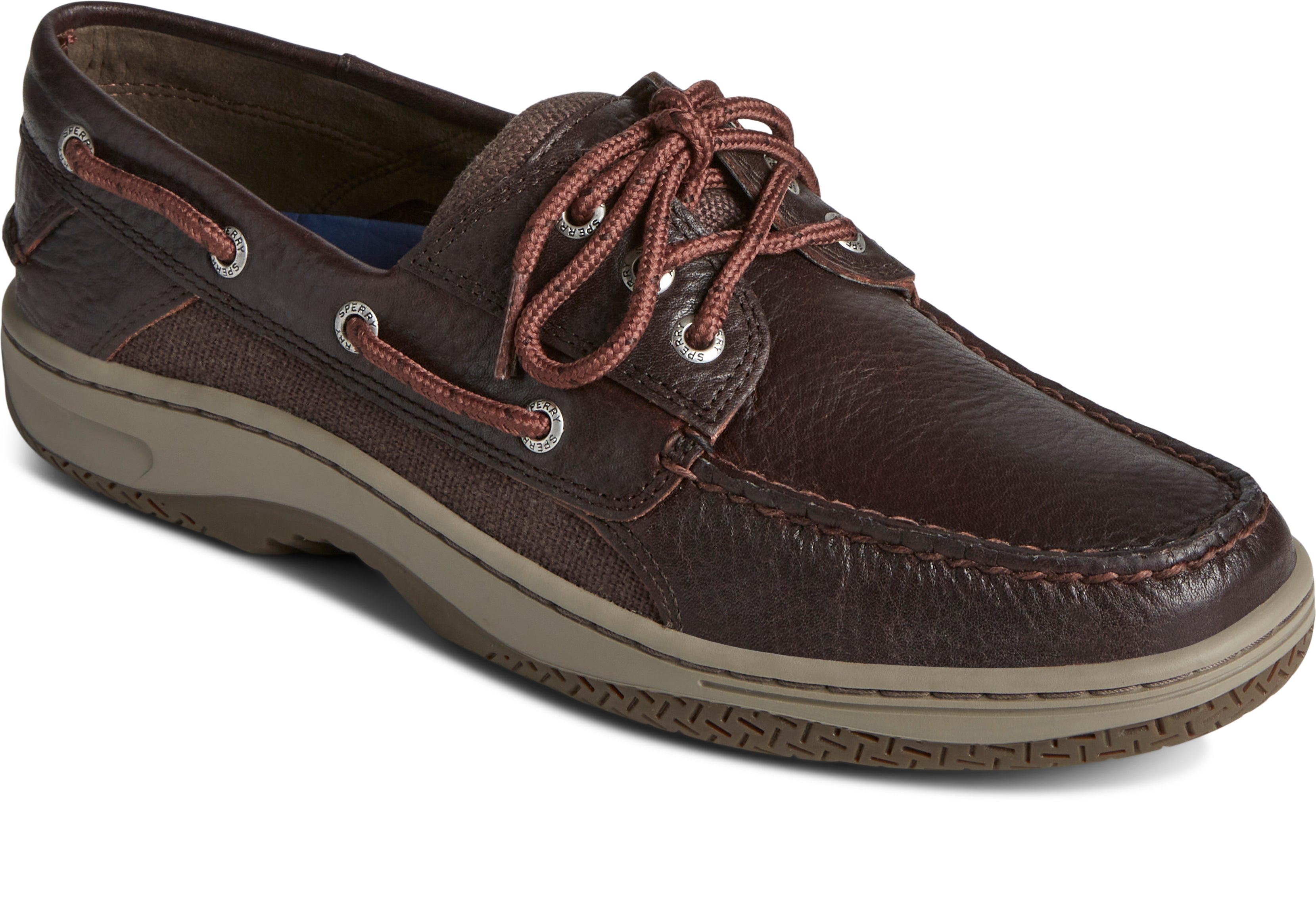 Men's Billfish 3-Eye Leather Wide Brown