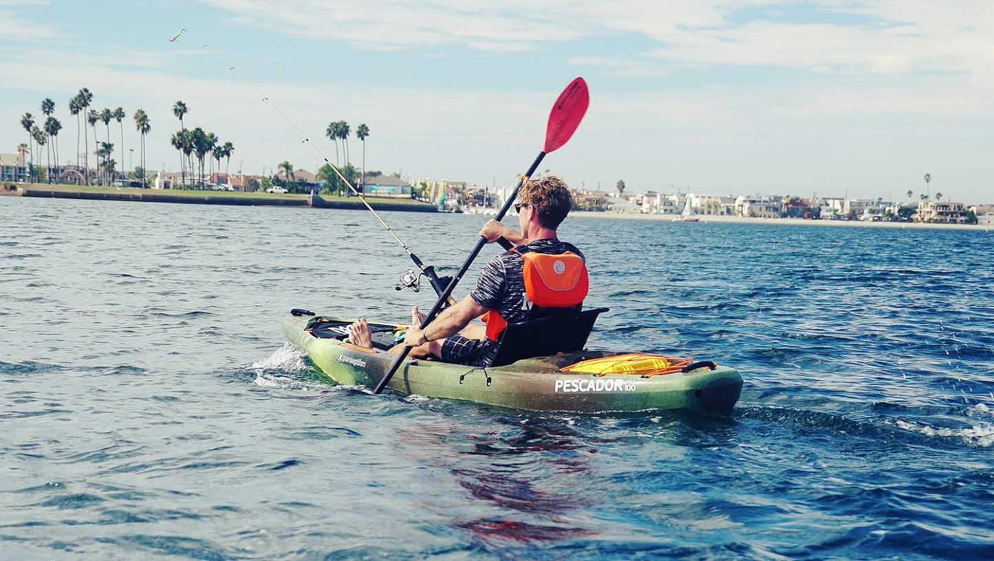 Pthtescador Pro 10 | Sit on Top Fishing Kayak with Adjustable Lawn Chair Seat | Large Front and Rear Storage | 10' 6"